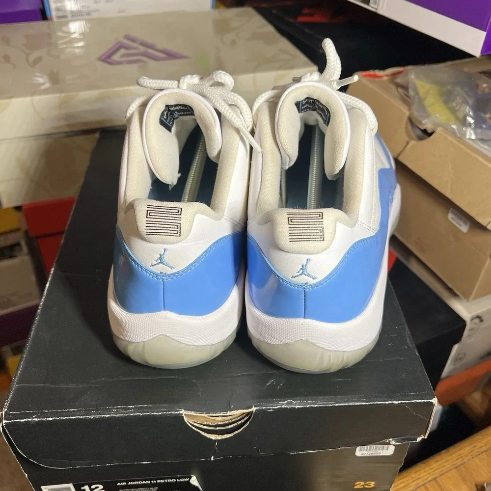 Air Jordan Retro 11 Low UNC White Blue Sneakers